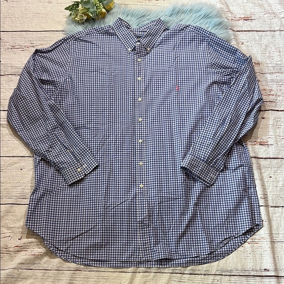 Ralph Lauren Other - Ralph Lauren Blue Pink Check Button Down Shirt sz 4XLT